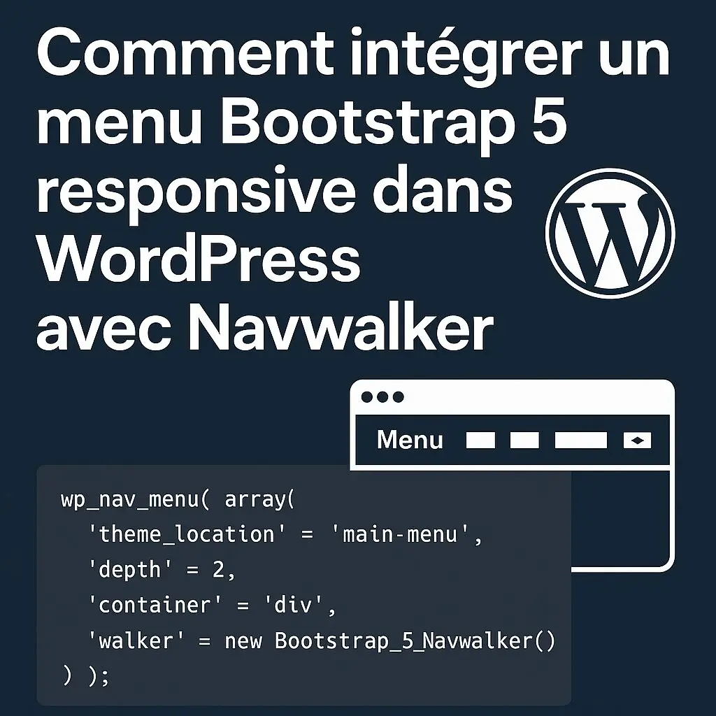 Comment intégrer un menu Bootstrap 5 responsive dans WordPress avec Navwalker